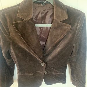 Express Chocolate Brown Velvet Blazer
